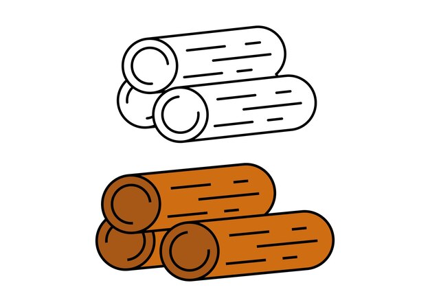 Vector wood log icon