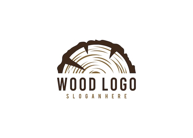 wood logo company name logo illustration