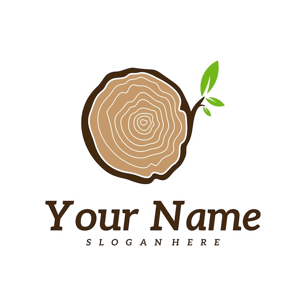 Wood logo design Template Creative Wood logo vector illustration