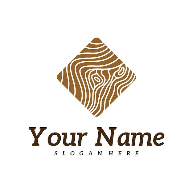 Vector wood logo design template creative wood logo vector illustration