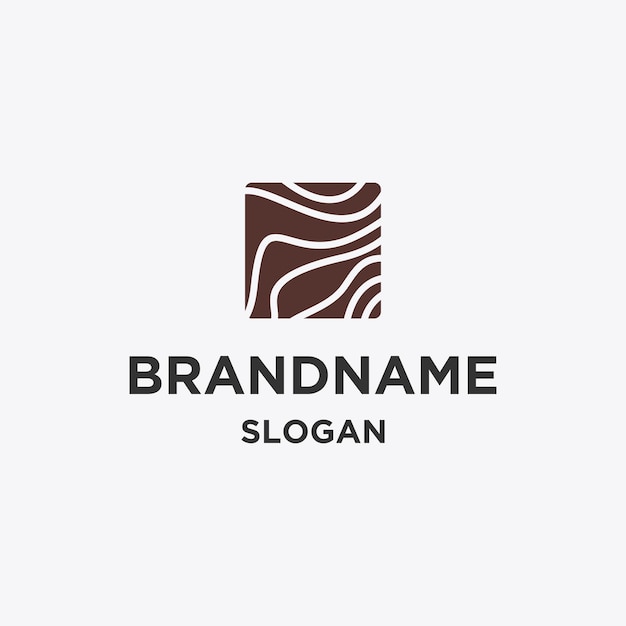 Wood logo icon design template