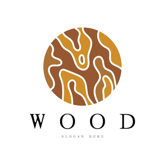 Vector wood logo template icon vector for wood factories wood plantations log processing wood furniture