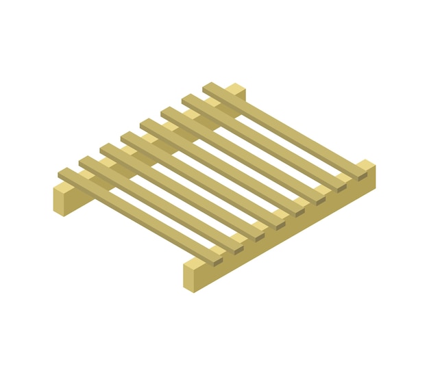 Wood pallet isometric