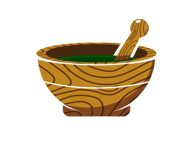 Wood pestle with organic inside