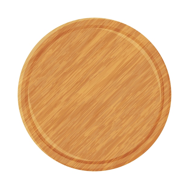 Vector wood plate for pizza.