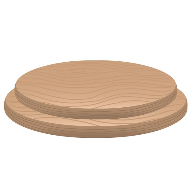 Vector wood podium for product placement vector 3d design