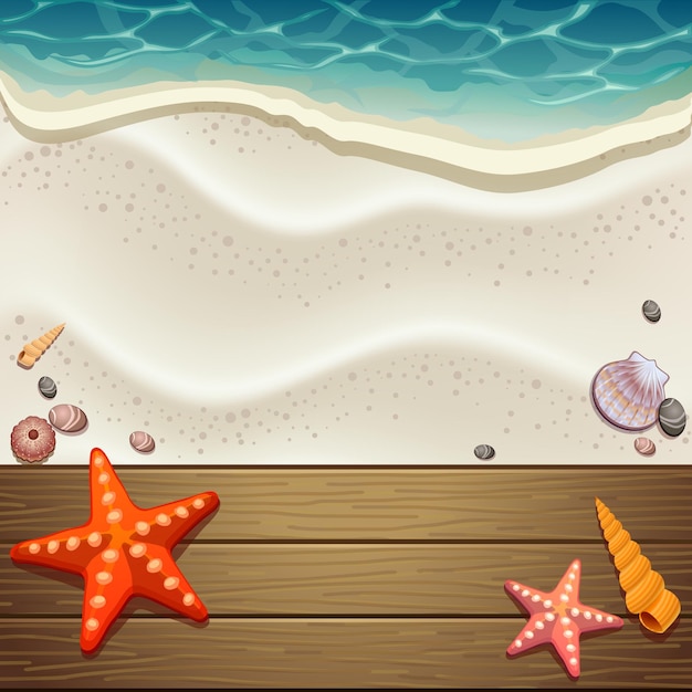 Vector wood and sand vector background