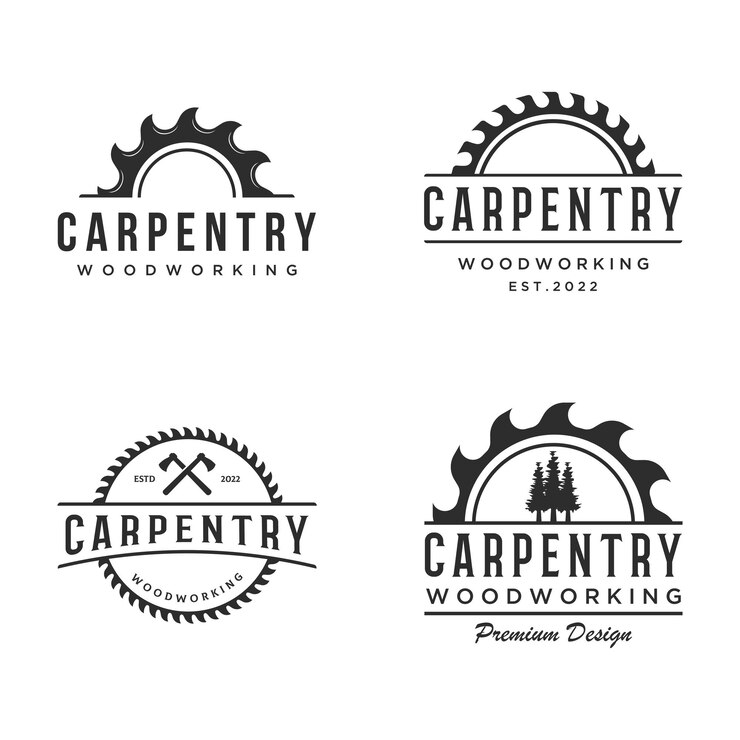 Vector wood saw premium logo template design with vintage carpentry toolslogo for business carpentry lumberjack label badge