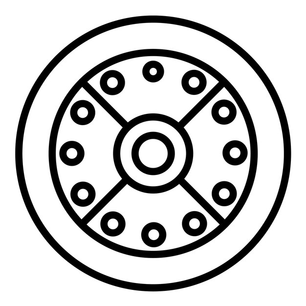 wood shield vector illustration style