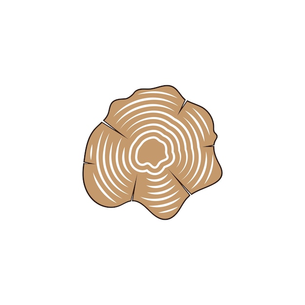 Wood sign icon tree growth rings logo icon design template