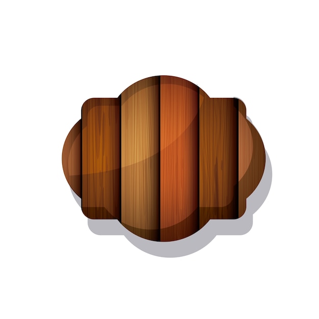 Vector wood and striped brown frame icon