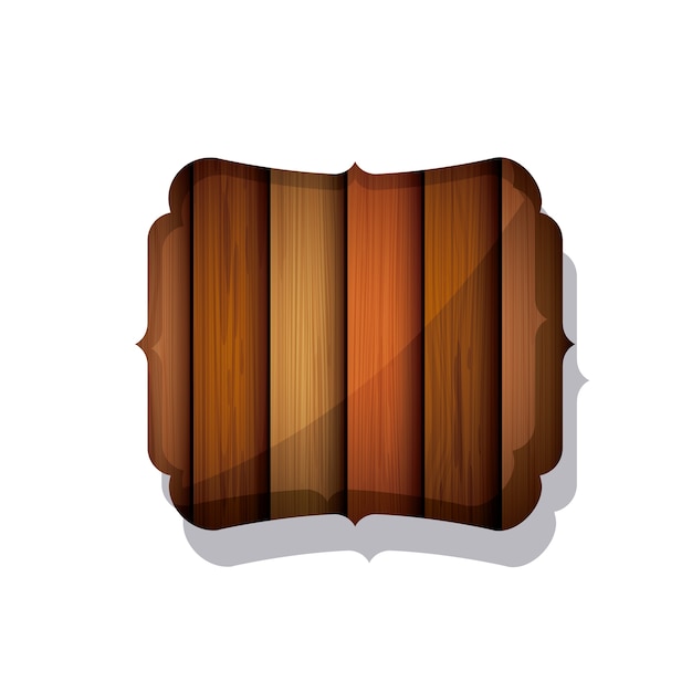 Wood and striped brown frame icon