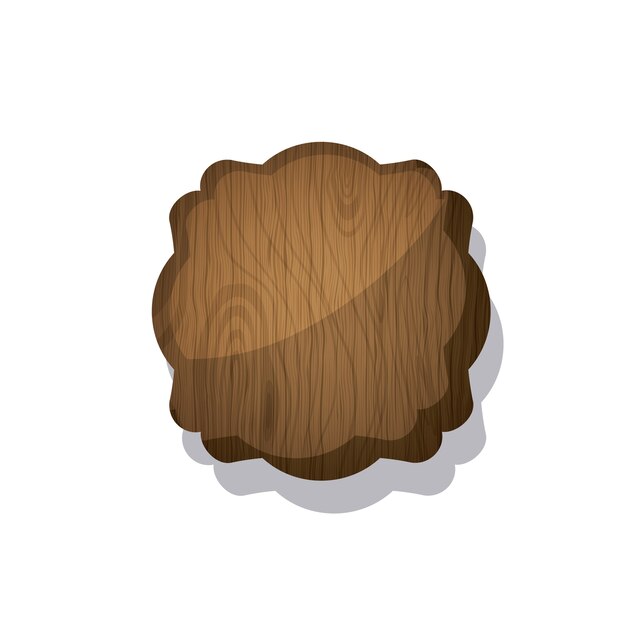 Wood and striped brown frame icon