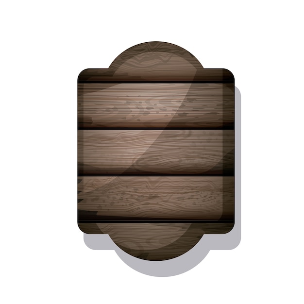 Wood and striped brown frame icon