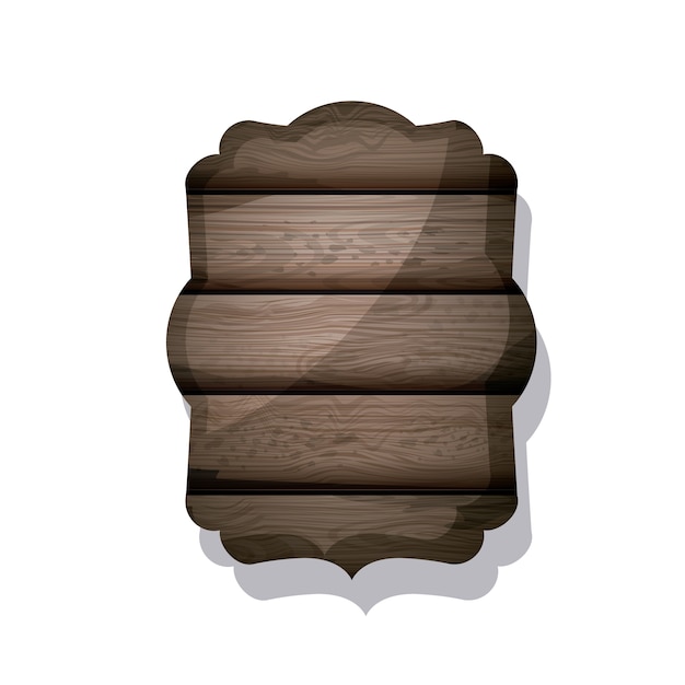 Vector wood and striped brown frame icon