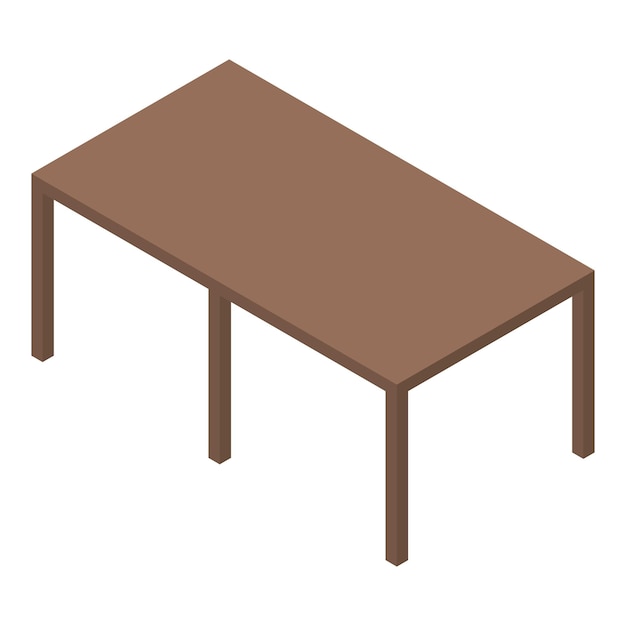 wood table icon isometric of wood table vector icon for web design isolated on white background