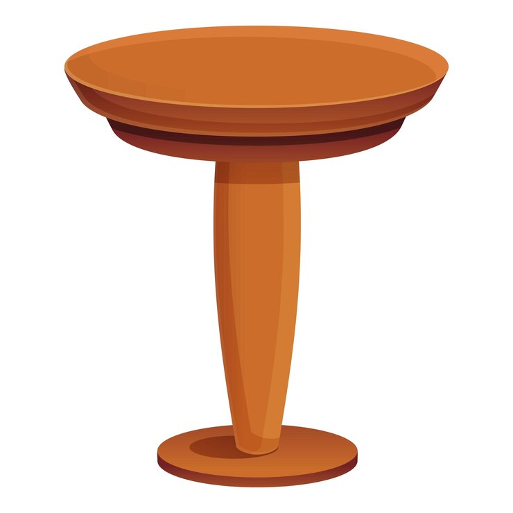 Vector wood table stand icon cartoon of wood table stand vector icon for web design isolated on white background