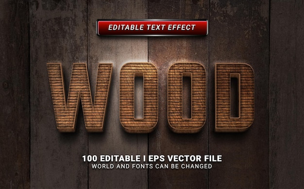 Wood text effect