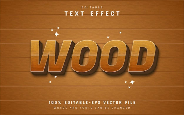 Wood text effect