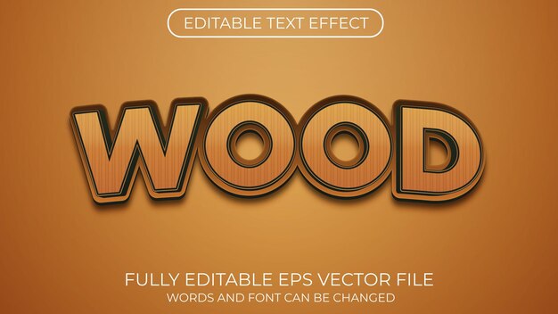 Wood text effect