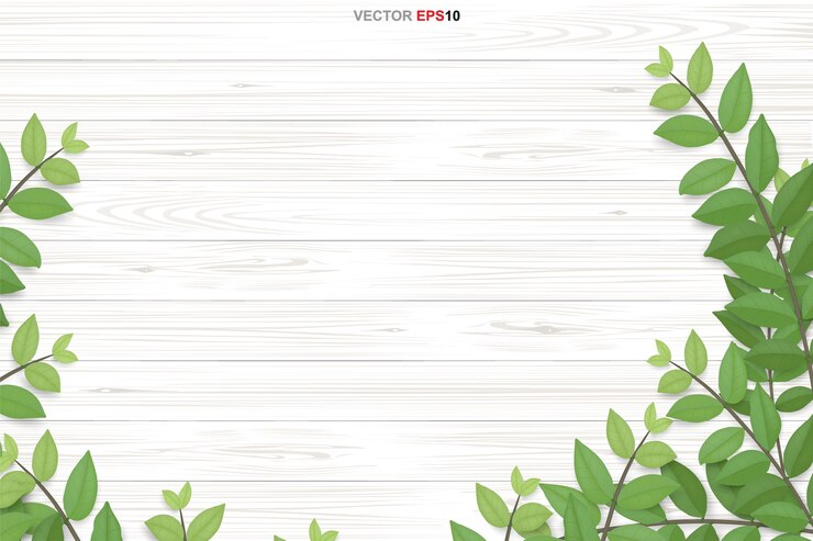 Vector 緑の葉と木のテクスチャ背景