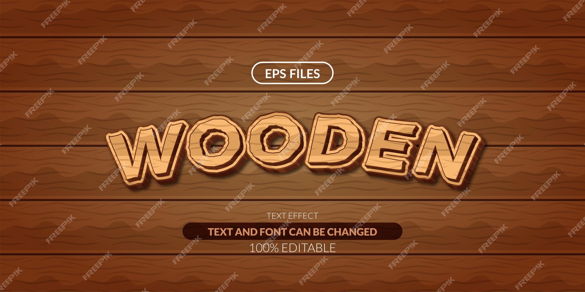 Premium Vector  Jungle hand lettering wooden text textured