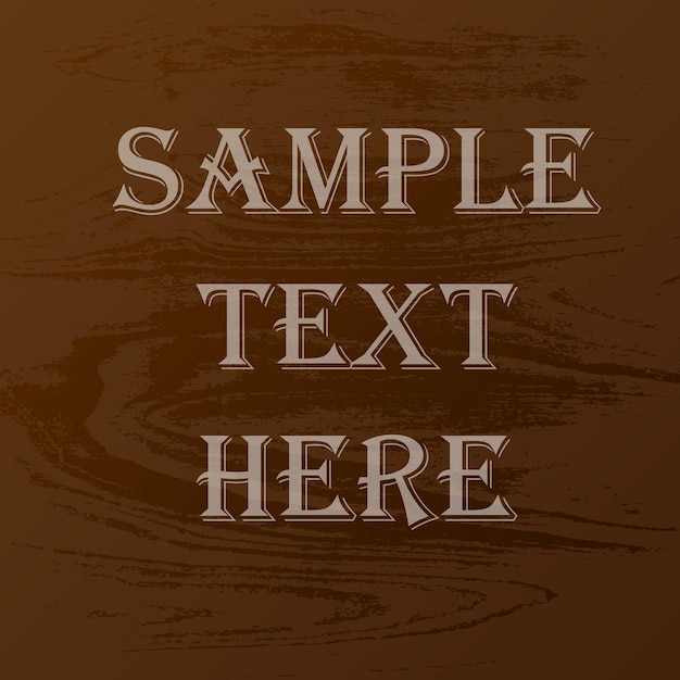 Vector wood texture text