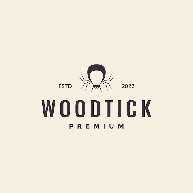 Wood tick spider logo vintage