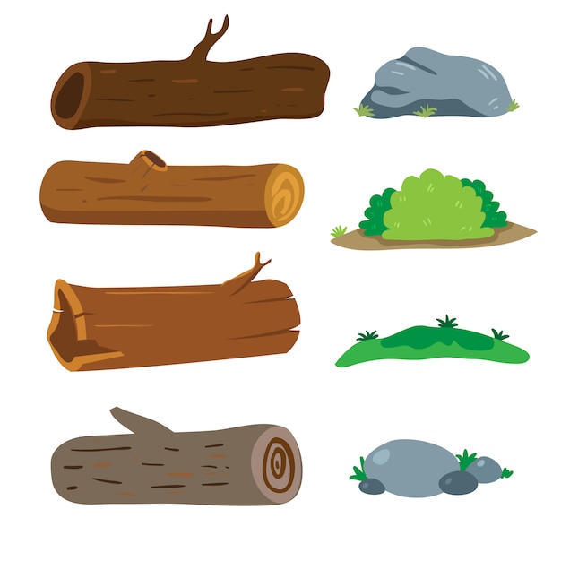 Wood vector collection design