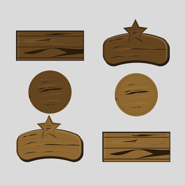 Vector wood vectors stars circles