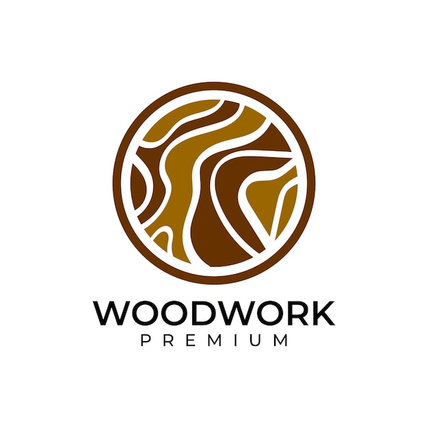 Wood work logo design concept