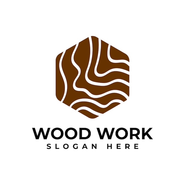 Wood work logo design