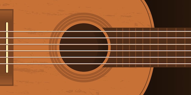 Wooden acoustic guitar template background