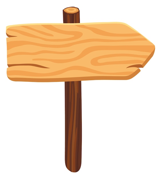 Wooden arrow signpost Rural direction pointer template