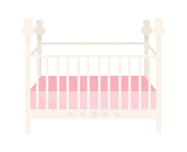 Vector wooden baby crib