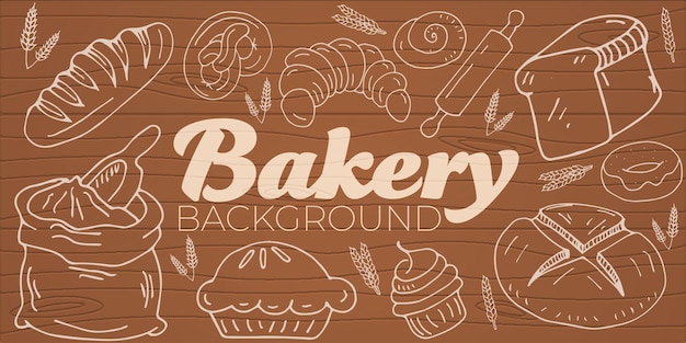 Wooden Bakery Vector Abstract Background