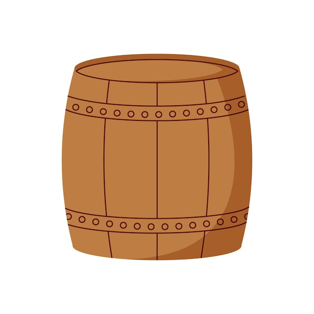 ワインやビール用の木製の 銅や鉄のリング付きのオーク木の