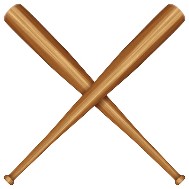 Vector wooden baseball bat