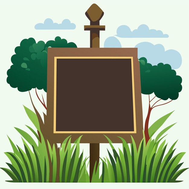 Vector wooden blank sign board design or garden sign board design