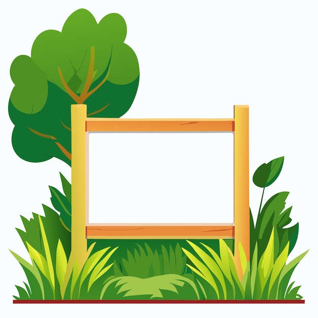 Vector wooden blank sign board design or garden sign board design