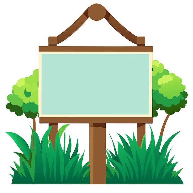 Vector wooden blank sign board design or garden sign board design