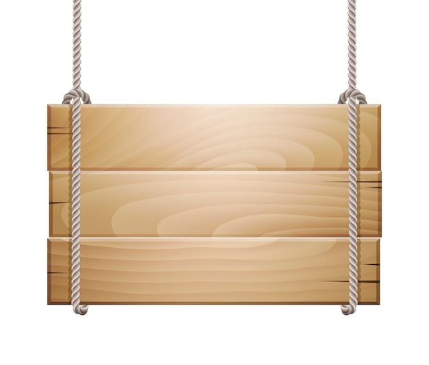 wooden board sign hanging on a rope