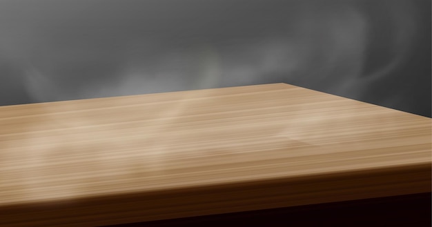 Vector wooden board with dust effect