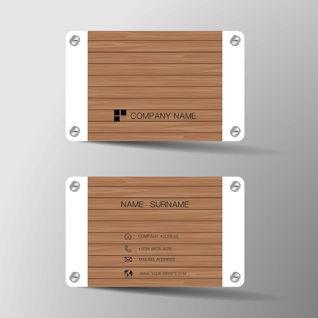 Wooden business card