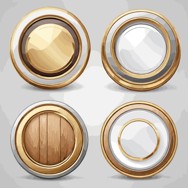 Vector wooden button vector