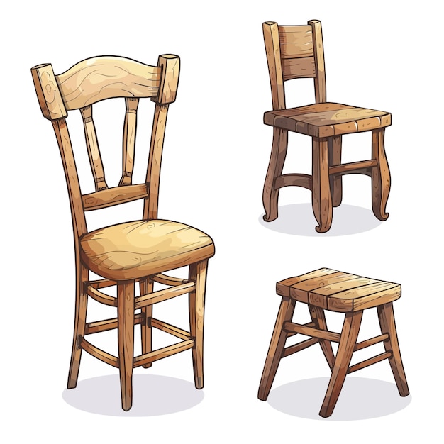 Vector wooden chairs