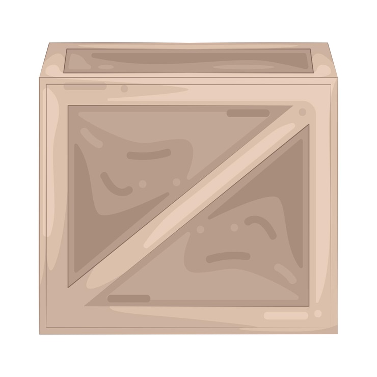 Vector wooden crate