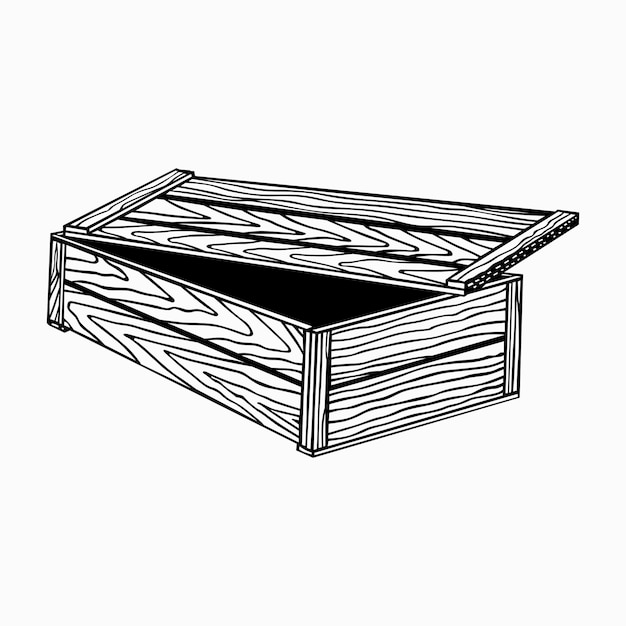 Vector wooden crate