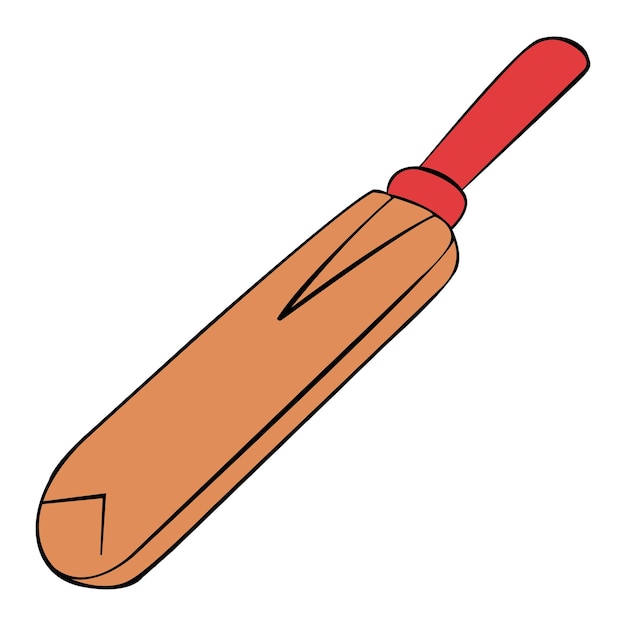 Vettore una mazza da cricket di legno
