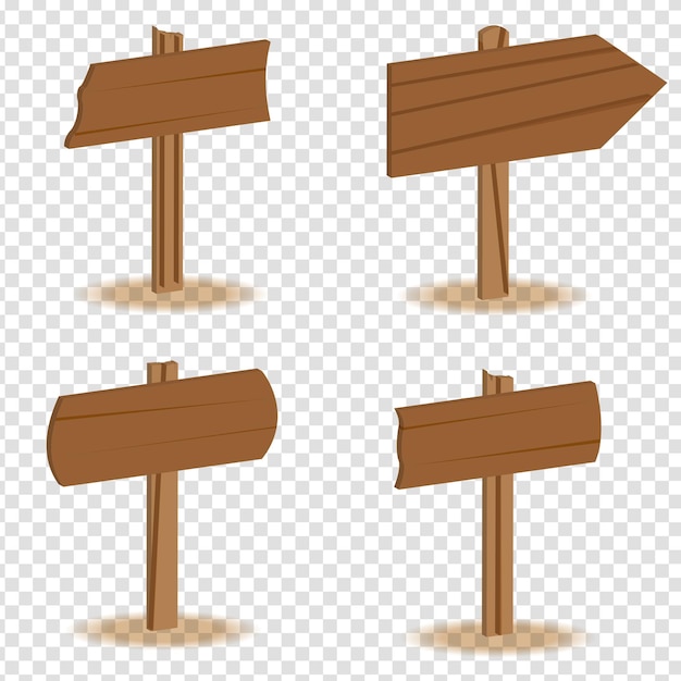 wooden direction guidepost street sign 3d vector illustration